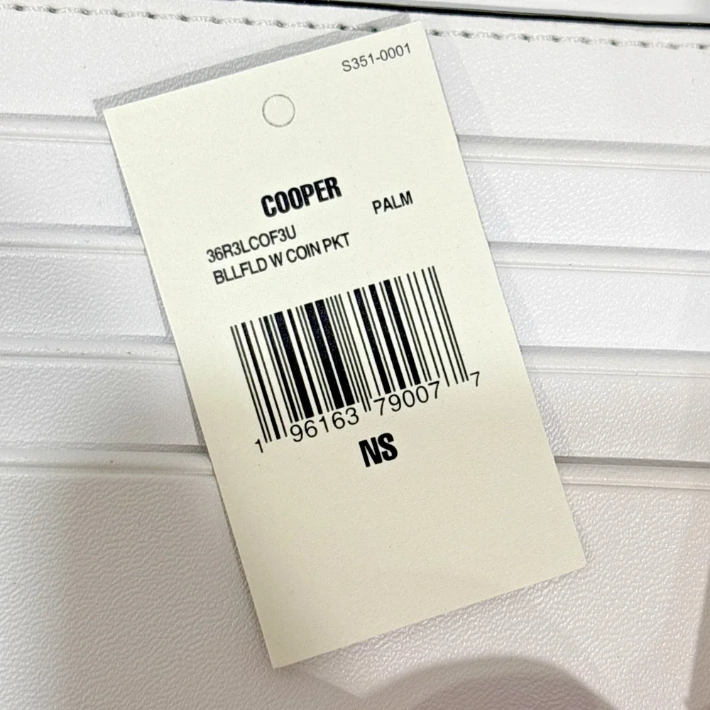 Michael Kors Cooper Logo and Striped Billfold White Palm Green Unisex Wallet - Picture 5 of 12